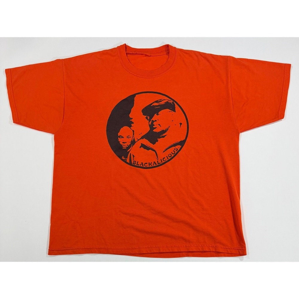 Vintage Blackalicious Graphic T-Shirt Mens XL Orange Short Sleeve Rap Tees
